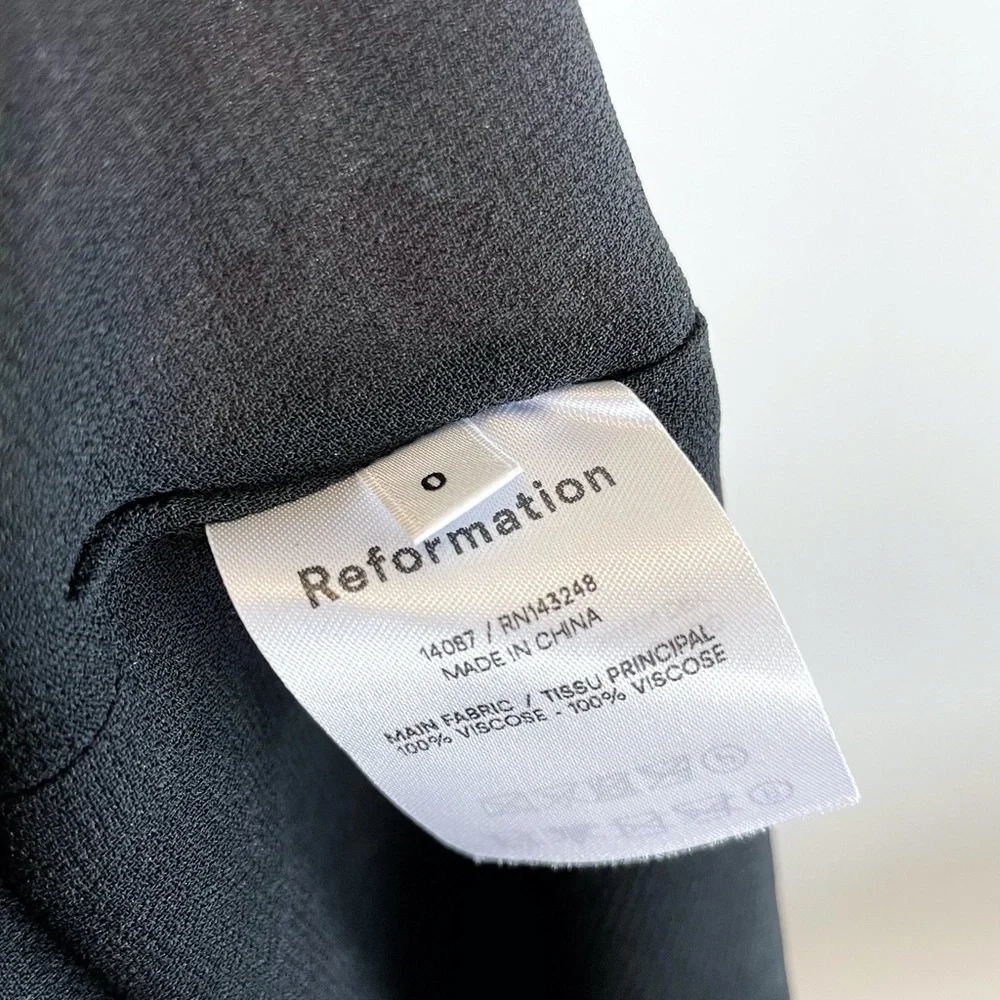 Size 0 Reformation Christine Floral Ruffle Rosalia Mini Dress - Picture 5 of 6